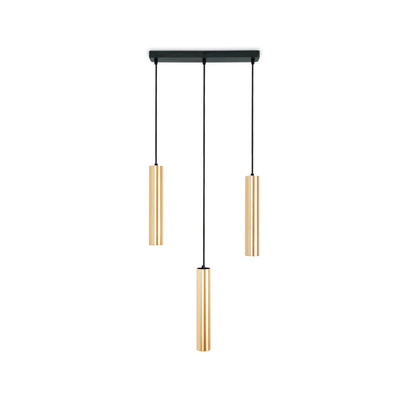 Lampa Wiszaca trzy złote tuby GU10 Abruzzo Trotti