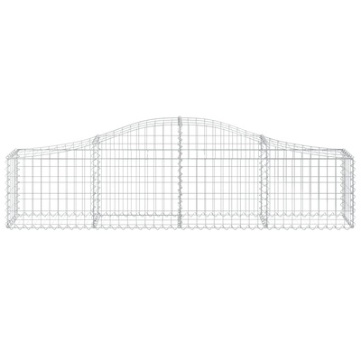 Kosze gabionowe, 9 szt, 200x30x40/60 cm, galwanizowane żelazo