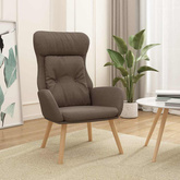 Fotel wypoczynkowy, kolor taupe, obity tkaniną