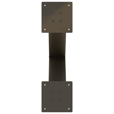Nogi do stołu jadalnego w kształcie litery X 2 szt. Naturalna stal 60x(72-73) cm Stal