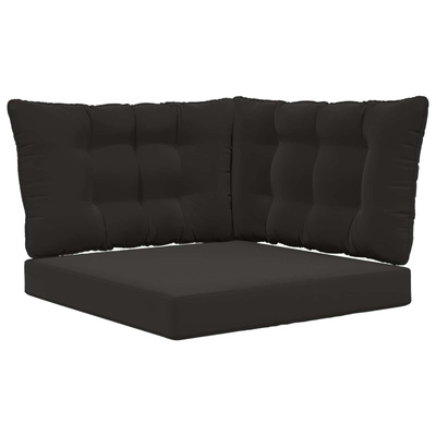 Poduszka do sofy na zewnątrz 3 pcs Czarny Poliester