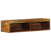 Ścienna szafka pod TV, 80x30x19 cm, lite drewno z odzysku