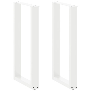 Nogi do stołu barowego w kształcie litery U 2 szt. Białe 50x(90-91) cm Stal