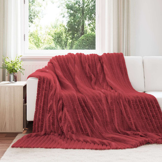 Koc Bordeaux Czerwony 240 x 220 cm Polar
