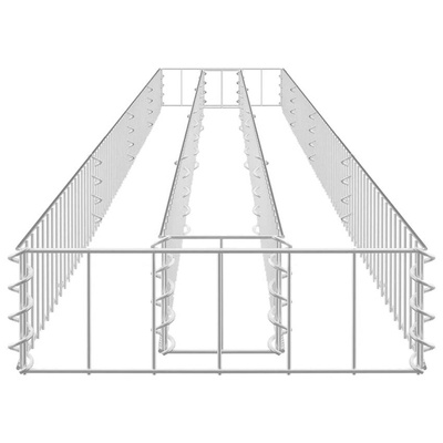 vidaXL Podwyższona donica gabionowa, galwanizowana stal, 360x30x10 cm