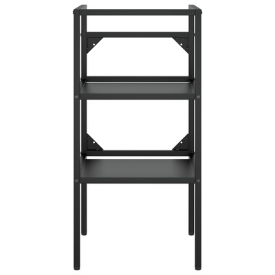 Stelaż pod umywalkę, czarny, 40x38x83 cm, żelazny