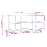 vidaXL Szafka pod TV, czarna, 103,5x30x50 cm, materiał drewnopochodny