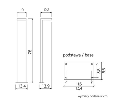 Lampa ogrodowa stojąca KR-780