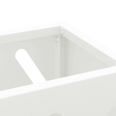 Stojak na Parasol Deszczowy Biały 28 x 12 x 41 cm Stal