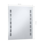 vidaXL Ścienne lustro łazienkowe z LED, 50 x 60 cm model standard