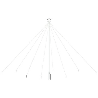 vidaXL Choinka z lampek, wewn./zewn., 576 niebieskich diod LED, 3,6 m