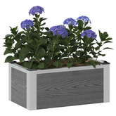 Podniesiona rabata ogrodowa Szary 50 x 30 x 22 cm