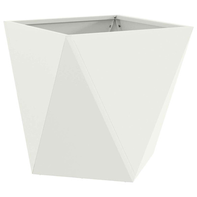 Donica 2 pcs Biały 40 x 40 x 40 cm Stal