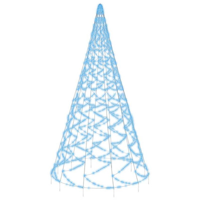 vidaXL Choinka do montażu na maszcie, 3000 niebieskich LED, 800 cm
