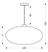 Lampa wisząca Cristy metalowa pojedyncza fioletowa do salonu E27