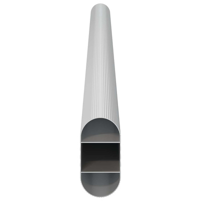 Drążek do szafy 12 pcs Srebrny 316 x 15 x 29 mm Stop Aluminium