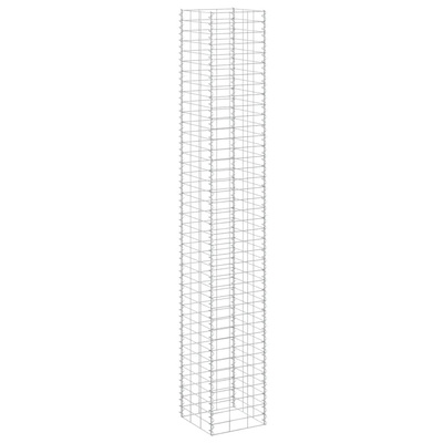 Wysokie donice gabionowe, 3 szt., 30x30x200 cm, żelazo