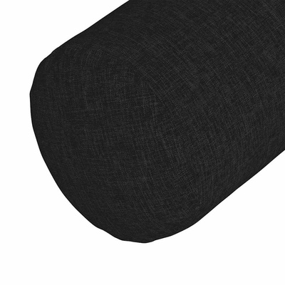 Poduszki Wałkowe 2 pcs Czarny ? 25 x 70 cm tkanina