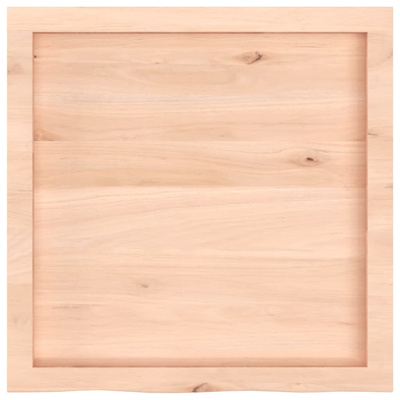 Półka, 60x60x(2-6) cm, surowe lite drewno dębowe