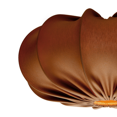 Lampa wisząca CAFEE' skandynawska z abażurem brązowym mokka 52 cm - minimalistyczne oświetlenie sufitowe w stylu japandi E27