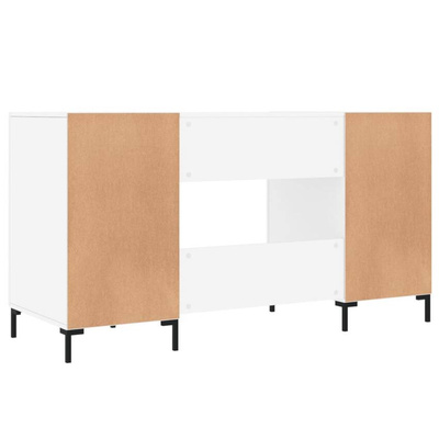 vidaXL Biurko białe z połyskiem, 140x50x75 cm, materiał drewnopochodny