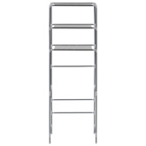 3-poziomowa szafka łazienkowa nad toaletę, srebrna, 53x28x169cm