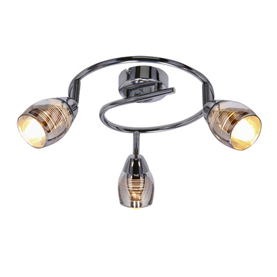 Lampa sufitowa MILTON reflektor ze szklanymi kloszami regulowana 3-punktowa do kuchni