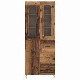 Highboard 2 szt. Stare drewno 69,5 x 34 x 180 cm