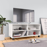 vidaXL Szafka pod TV, biała, 90x35x35 cm, materiał drewnopochodny