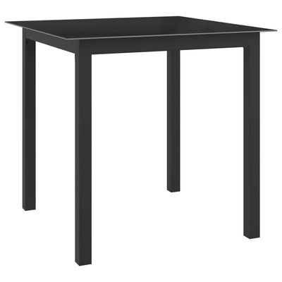 5-cz. zestaw mebli jadalnianych do ogrodu, aluminium, antracyt