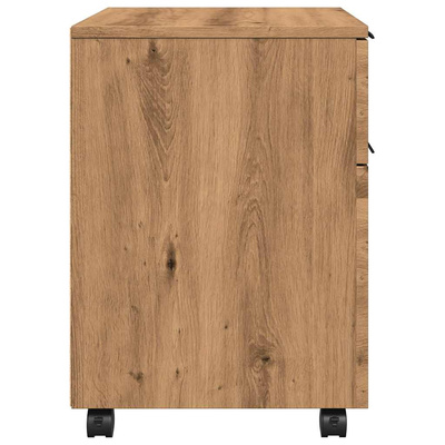 Mobilna szafka na dokumenty kółkami dąb artisan Drewno klejone
