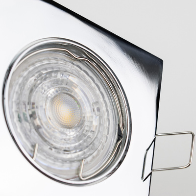 Punktowa oprawa sufitowa wpuszczana regulowana PARIL Chrome IP20 kwadratowa chrom EDO777321 EDO Solutions