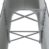 vidaXL Podwyższona donica, malowana proszkowo stal 114x40x68 cm, szara