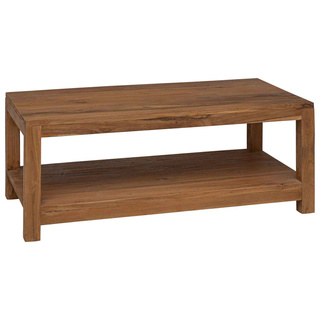 Stolik kawowy naturalny 100 x 50 x 40 cm Lite drewno teakowe
