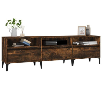 vidaXL Szafka pod TV, przydymiony dąb, 150x30x44,5 cm wariant 4