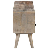vidaXL Szafka pod TV, szara, 130x35x51 cm, lite, surowe drewno mango