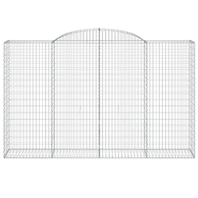 Kosze gabionowe, 9 szt, 300x50x180/200 cm, galwanizowane żelazo
