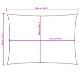 Prostokątny żagiel ogrodowy, tkanina Oxford, 3x5 m, kremowy