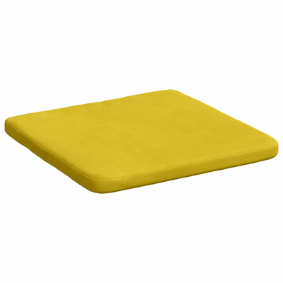 Poduszki na siedziska 4 pcs Żółty 40 x 40 x 3 cm Aksamit