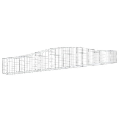 Kosze gabionowe, 10 szt, 400x30x40/60 cm, galwanizowane żelazo