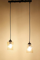 Lampa wisząca czarna/bursztynowa listwa 2xE27 Felis 32-00170