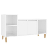 vidaXL Szafka pod TV, wysoki połysk, biała, 100x35x55 cm wariant 4
