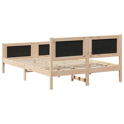 Ramka łóżka Jasnoszary 140 x 200 cm Lite drewno sosnowe