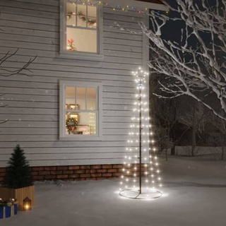 vidaXL Choinka stożkowa, 108 zimnych białych LED, 70x180 cm