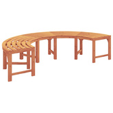 Ławka Drzewna 4 -Seater 210 x 80 x 45 cm Naturalny