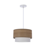 Lampa wisząca z abażurem Ruben nowoczesna do salonu E27 biała