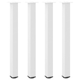 Nogi do stołu barowego 4 szt. Białe 100-102 cm Stal