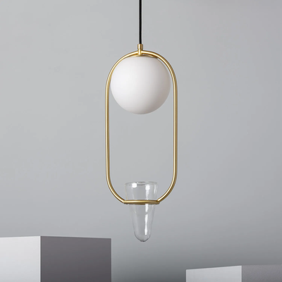 Lampa  Wisząca ZłotaKula Mleczna Abruzzo Umbria E27