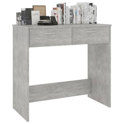 vidaXL Biurko, szarość betonu, 80x40x75 cm, materiał drewnopochodny