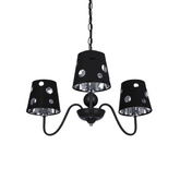 Żyrandol czarny lampa wisząca 3xE14 Batley Ledea 50203105